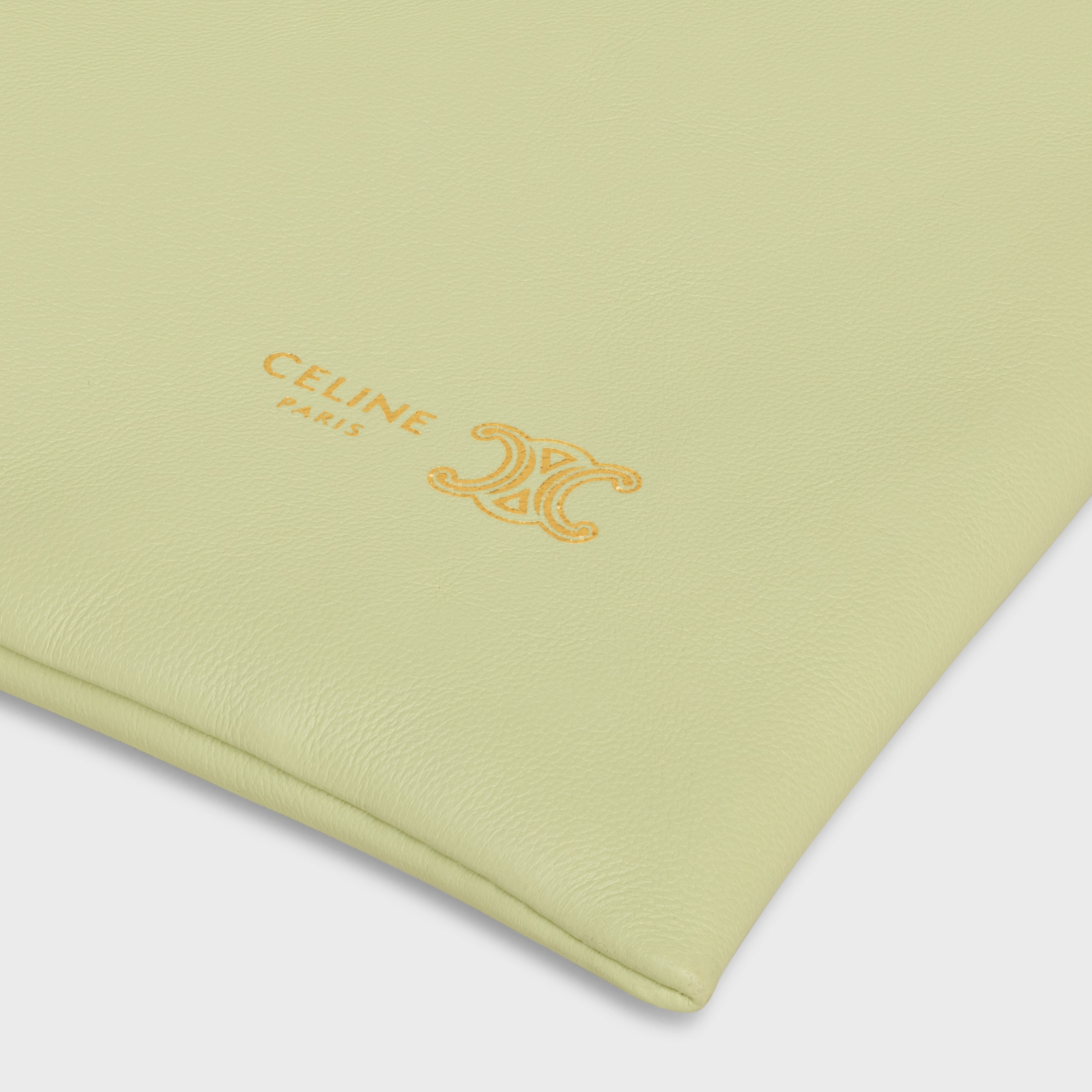 SMALL CRYSTAL POUCH IN LAMBSKIN - SOFT LIME | CELINE
