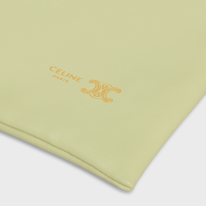 SMALL CRYSTAL POUCH IN LAMBSKIN - SOFT LIME - NEW - 1 | CELINE