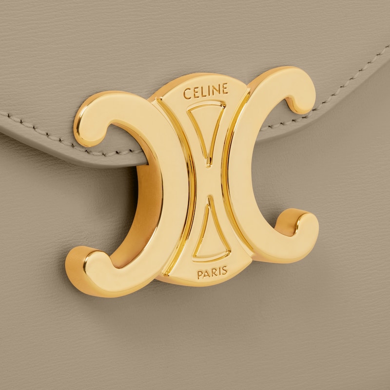 WALLET ON CHAIN MARGO IN Shiny calfskin - MODERN TAUPE - MORE LINES - 1 | CELINE