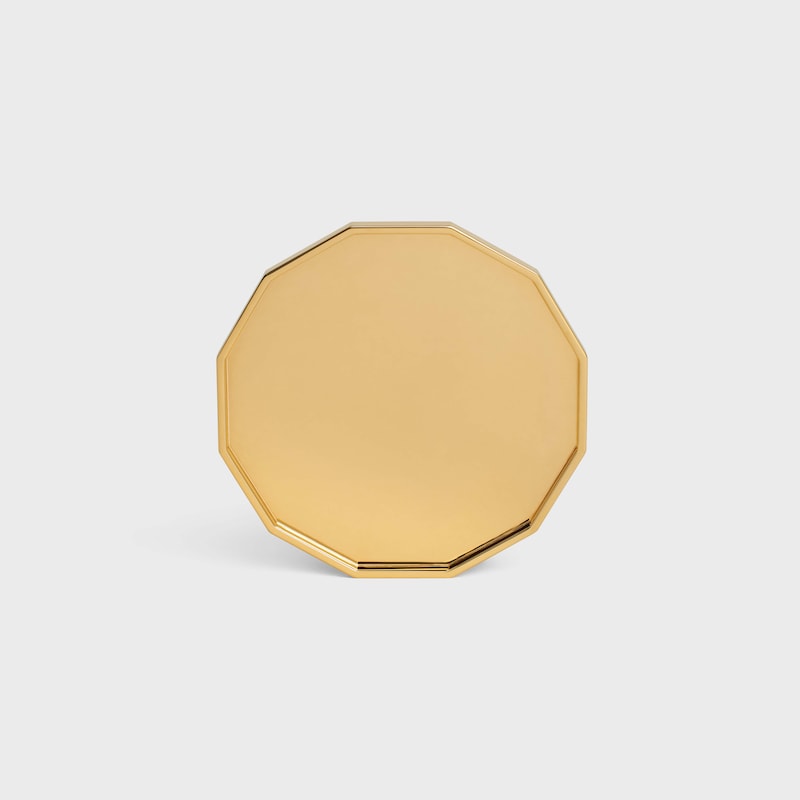 CANDLE TRIOMPHE LID IN STEEL - GOLD - HOME - 1 | CELINE