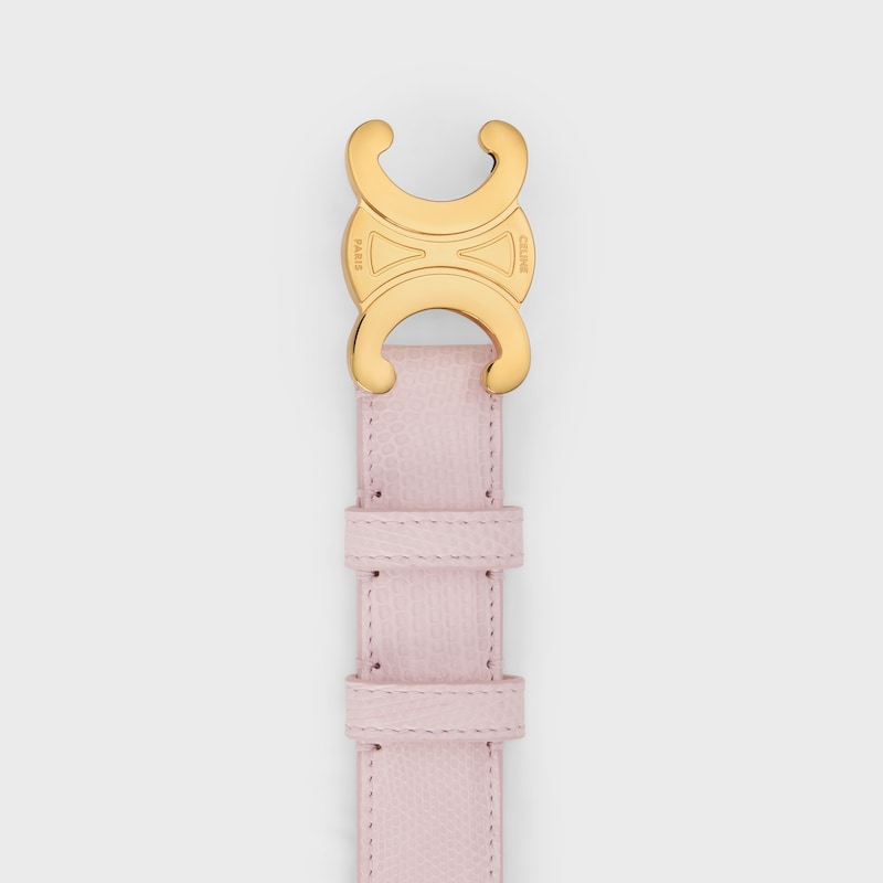 Triomphe Belt 25MM IN Lizard - PASTEL PINK -  - 1 | CELINE