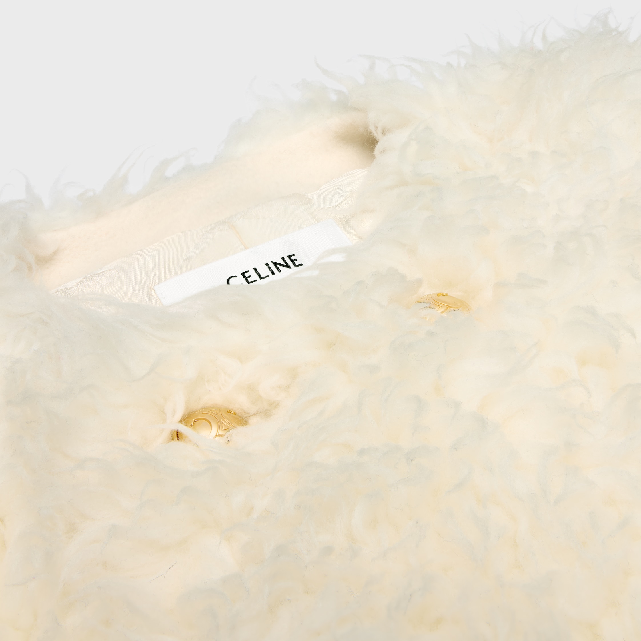 coat IN fluffy wool - CRAIE | CELINE