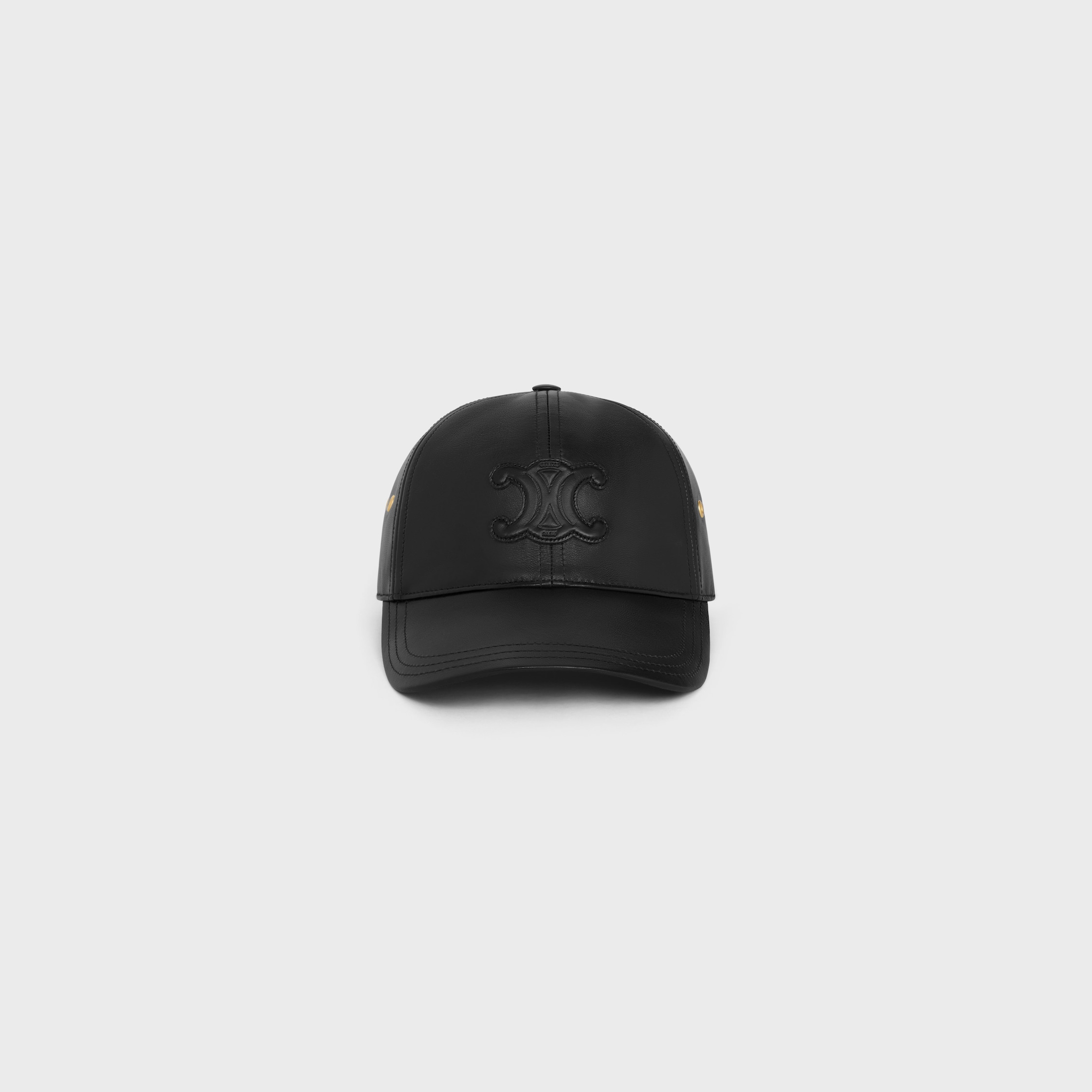 triomphe baseball cap in lambskin - BLACK | CELINE