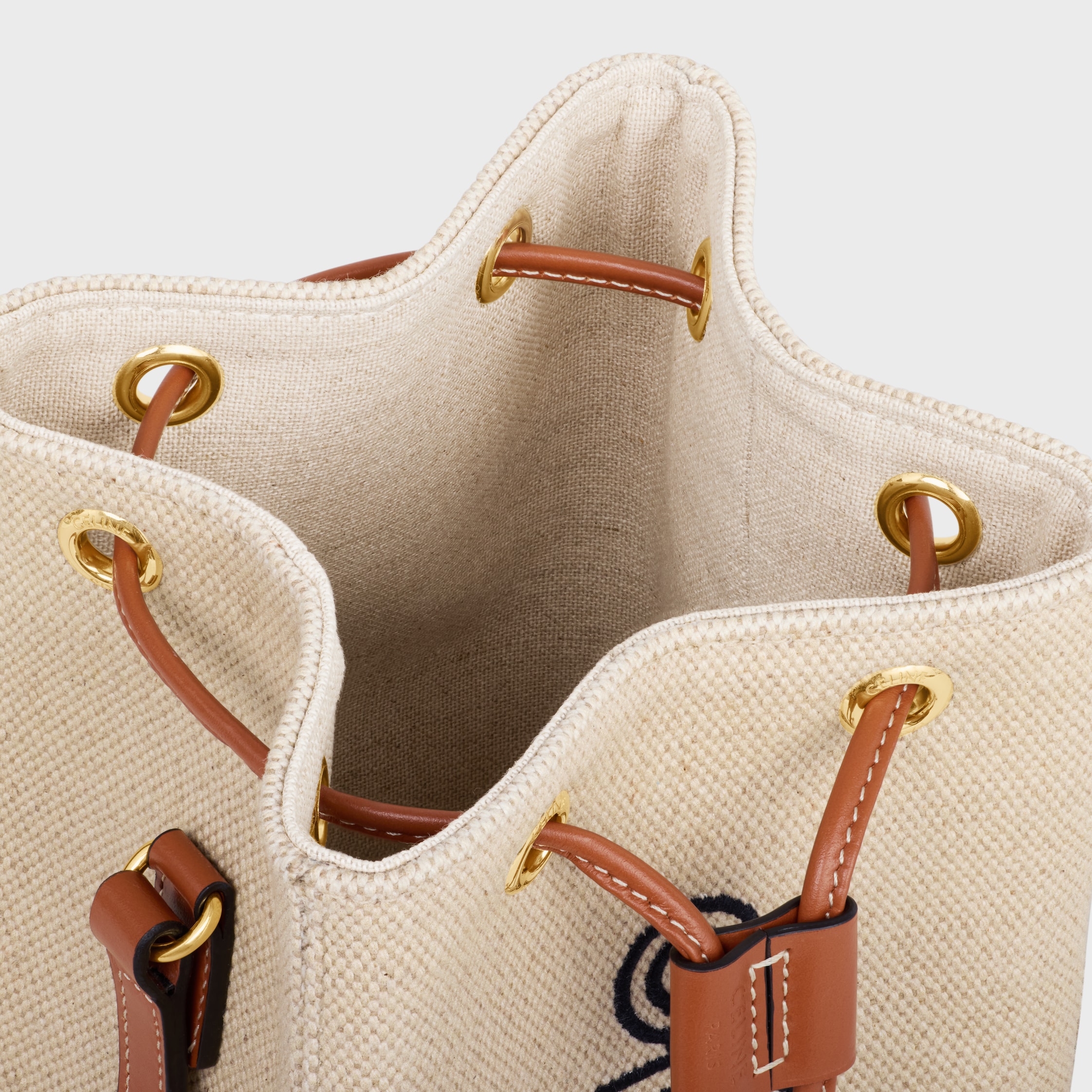 lovely♪◇MICRO SAILOR バッグ◇CELINE MICRO SAILOR IN Textile with Anchor Embroidery and Calfskin