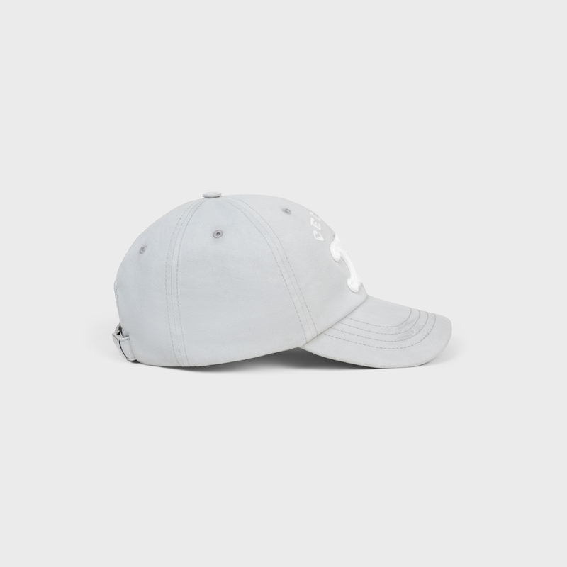 triomphe cap IN LIGHT COTTON GABARDINE - FADED GREY -  - 1 | CELINE