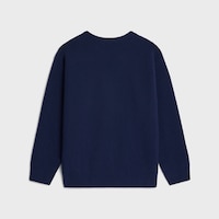 celine oversized crew neck sweater in wool - NAVY/NAVY -  - 2 | CELINE
