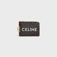 동전 지갑 - CELINE 프린트 트리옹프 캔버스 - 블랙 - 트리옹프 캔버스 컬렉션 - 1 | CELINE