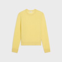 crewneck sweater IN WOOL - PALE YELLOW -  - 1 | CELINE