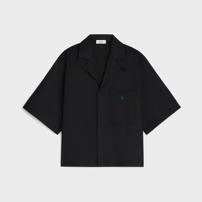 SCOUT SHIRT IN LIGHT COTTON GABARDINE - BLACK -  - 1 | CELINE