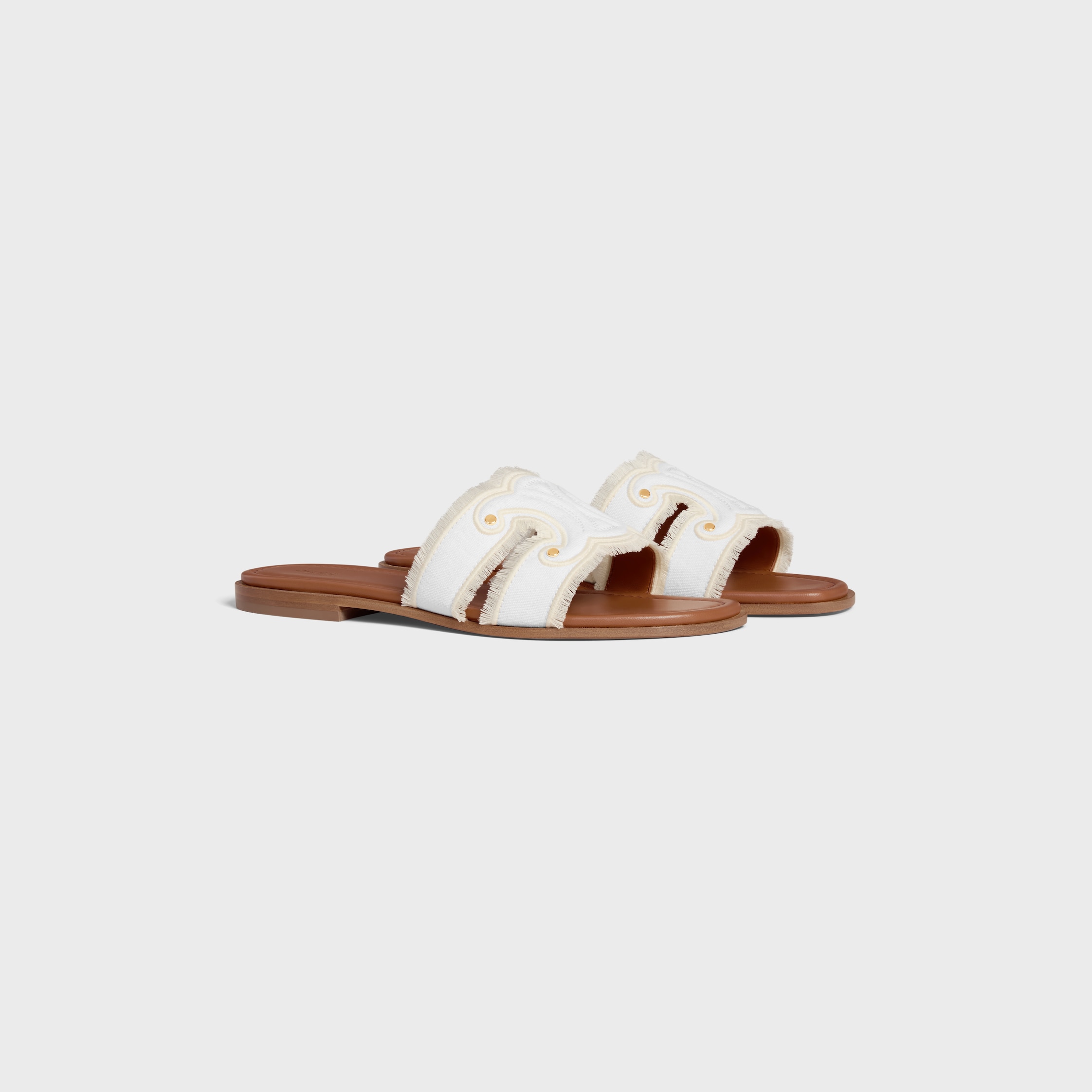 サンダル・ミュール CELINE FW25 Celine Double Straps Mules (362325176 38NO) CELINE PITEA TRIOMPHE MULE IN SUEDE CALFSKIN - | CELINE