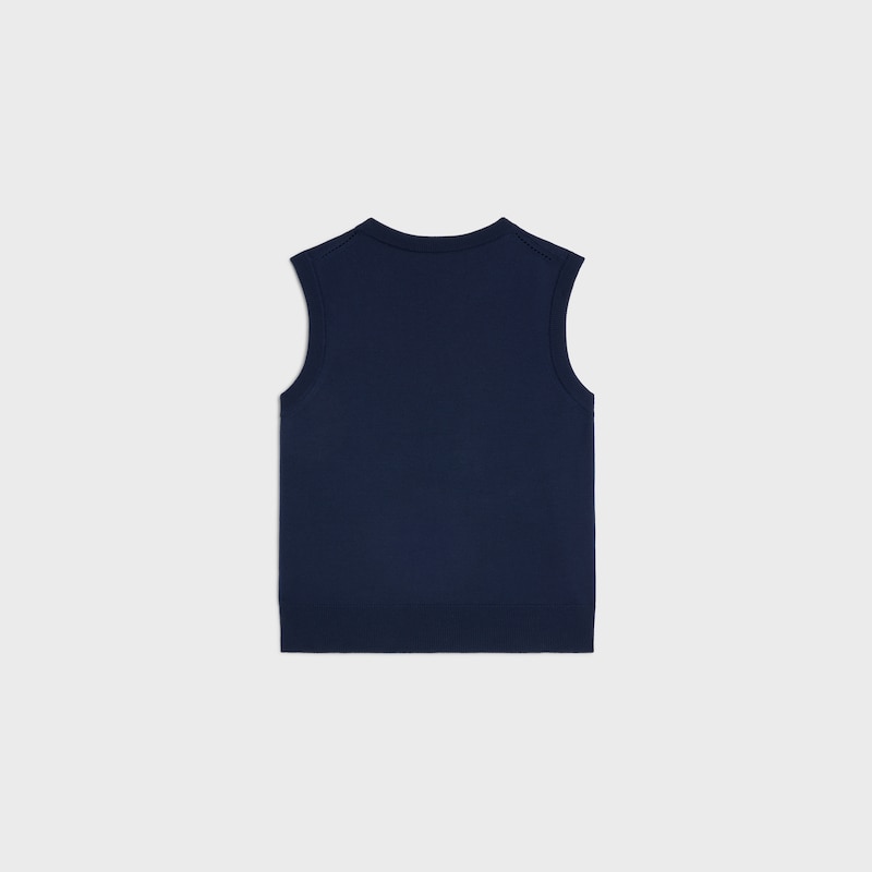 精細羊毛上衣 - 深藍色 -  - 1 | CELINE