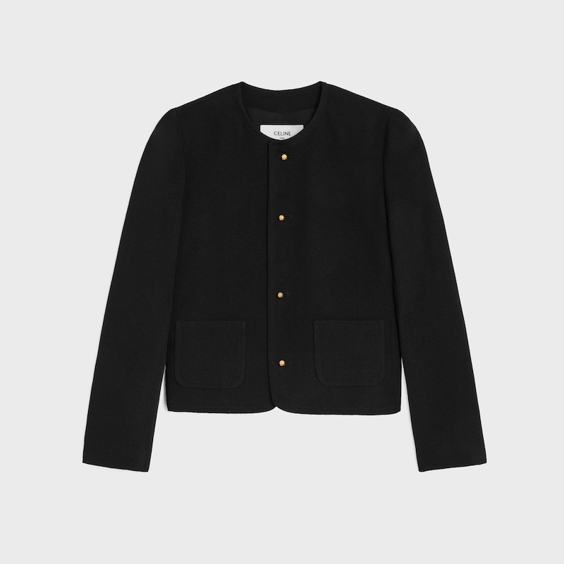 icone jacket IN viscose - BLACK -  - 1 | CELINE