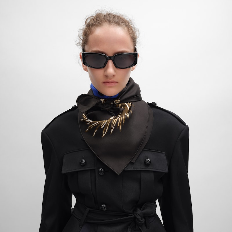 square IN silk twill - NOIR/MULTICOLORE -  - 1 | CELINE