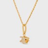 Triomphe Solitaire Sparkle Necklace in Strass and Brass with Gold Finish - GOLD -  - 2 | CELINE