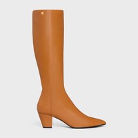 STAGE - HIGH BOOT IN LAMBSKIN - SAHARA -  - 1 | CELINE