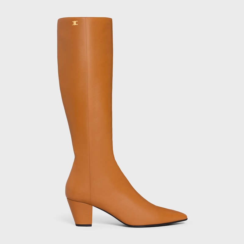 STAGE - HIGH BOOT IN LAMBSKIN - SAHARA -  - 1 | CELINE