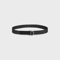 ラージ 30MM ダブルリングベルト / ジャカードテキスタイル & カーフスキン - ブラック -  - 1 | CELINE