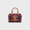 SMALL BOSTON CUIR TRIOMPHE IN TARTAN TEXTILE AND CALFSKIN - MULTICOLOR - CUIR TRIOMPHE - 1 | CELINE