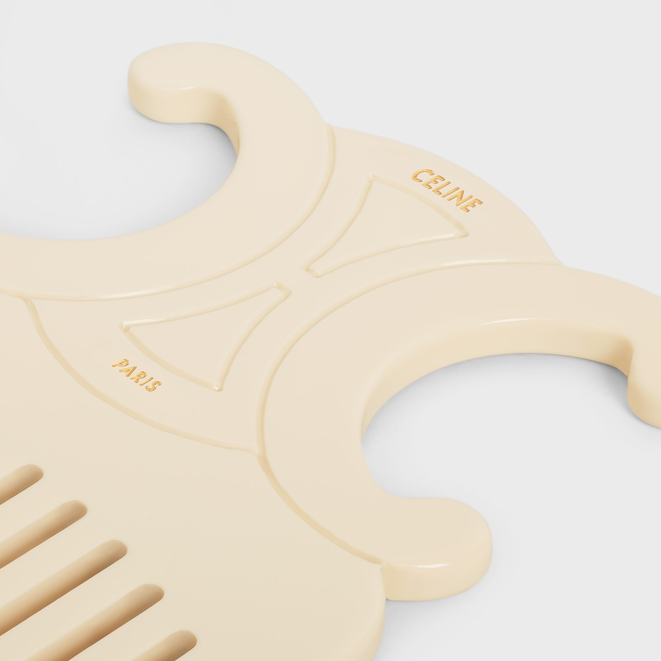 TRIOMPHE HAIR COMB IN ACETATE - IVOIRE | CELINE