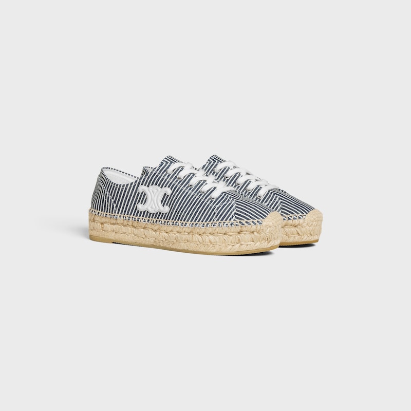 LES ESPADRILLES CELINE SCHNÜRSCHUHE AUS Oshkosh Canvas und Kalbsleder - WOLLWEISS / MARINEBLAU -  - 1 | CELINE