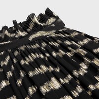 robe longue soie lamé tigre - Black / Gold -  - 1 | CELINE