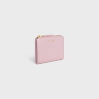 FLAT ZIPPED WALLET TRIOMPHE STAMP IN SUPPLE GRAINED CALFSKIN - DIRTY PINK / SYRAH - NEW - 2 | CELINE