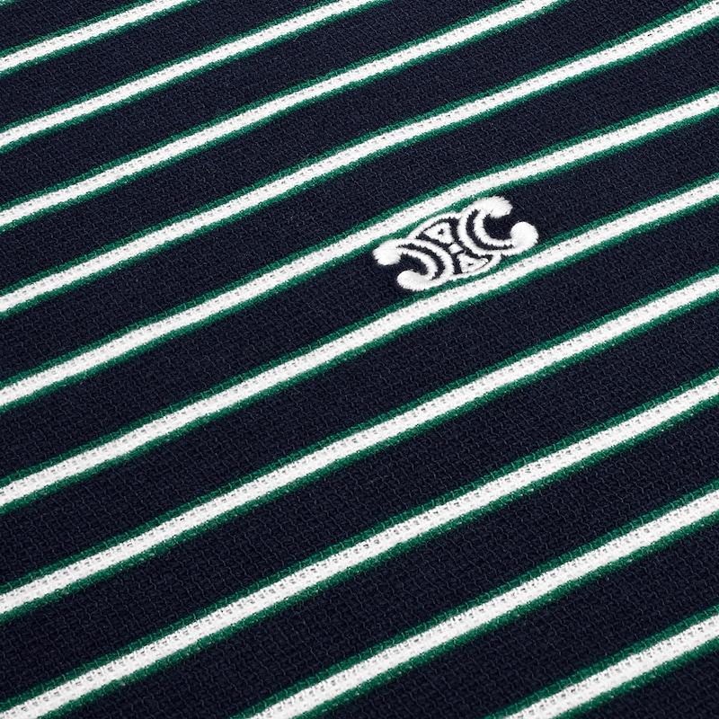 TRIOMPHE條紋POLO衫 - 海軍藍 / 綠色 / 米白色 -  - 1 | CELINE