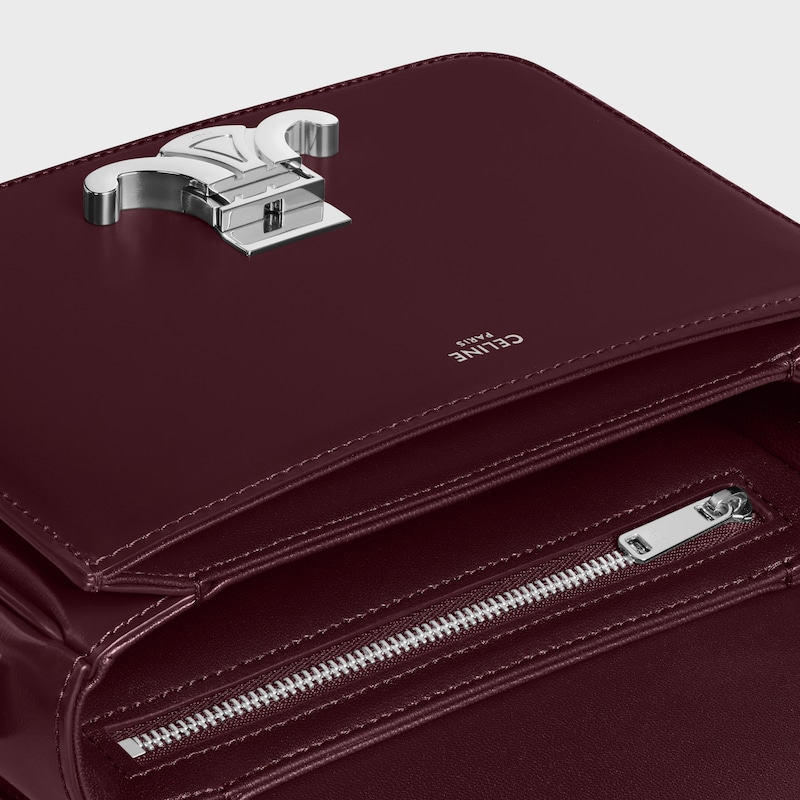 TEEN TRIOMPHE BAG IN shiny calfskin - DEEP BURGUNDY - SHOULDER BAGS - 1 | CELINE