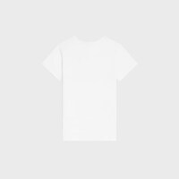 t-shirt IN RIBBED COTTON JERSEY - OFF WHITE / BLACK -  - 2 | CELINE