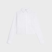 cropped shirt in striped cotton - WHITE -  - 1 | CELINE