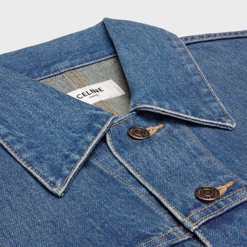 jacket IN rigid denim - DARK UNION WASH -  - 1 | CELINE