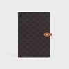 LARGE NOTEBOOK COVER IN TRIOMPHE CANVAS AND CALFSKIN - TAN - STATIONERY - 1 | CELINE