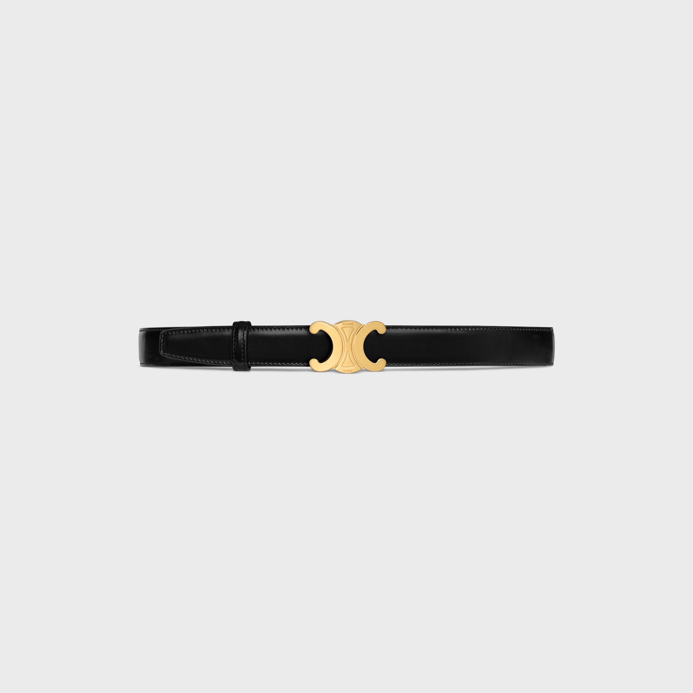 TRIOMPHE BUCKLE & REVERSIBLE STRAP 25MM - BLACK | CELINE