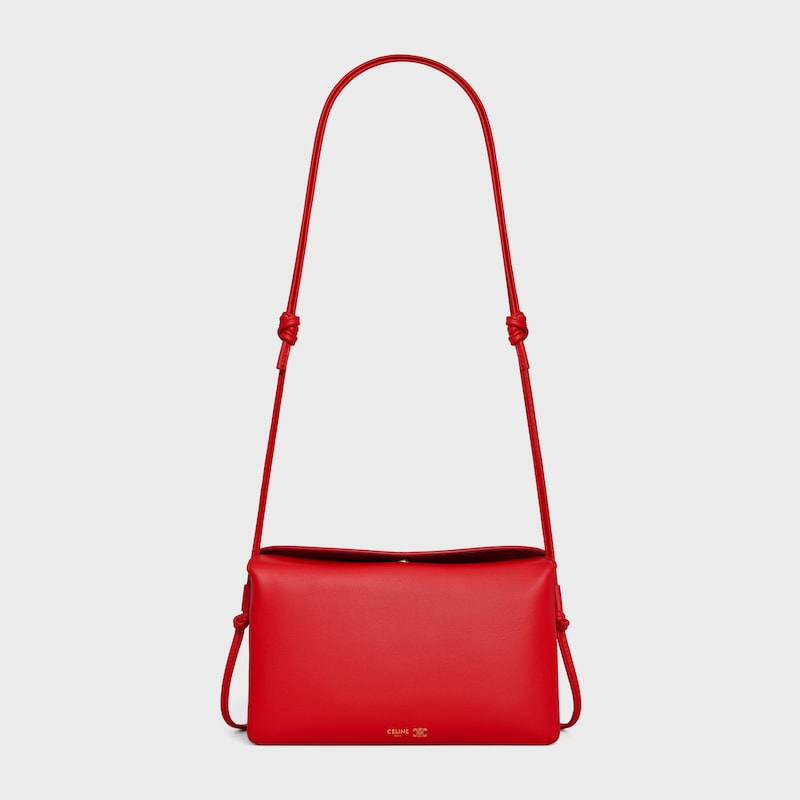 TRIO FLAP IN Smooth Lambskin - ULTRA RED - WHITE DAY - 1 | CELINE
