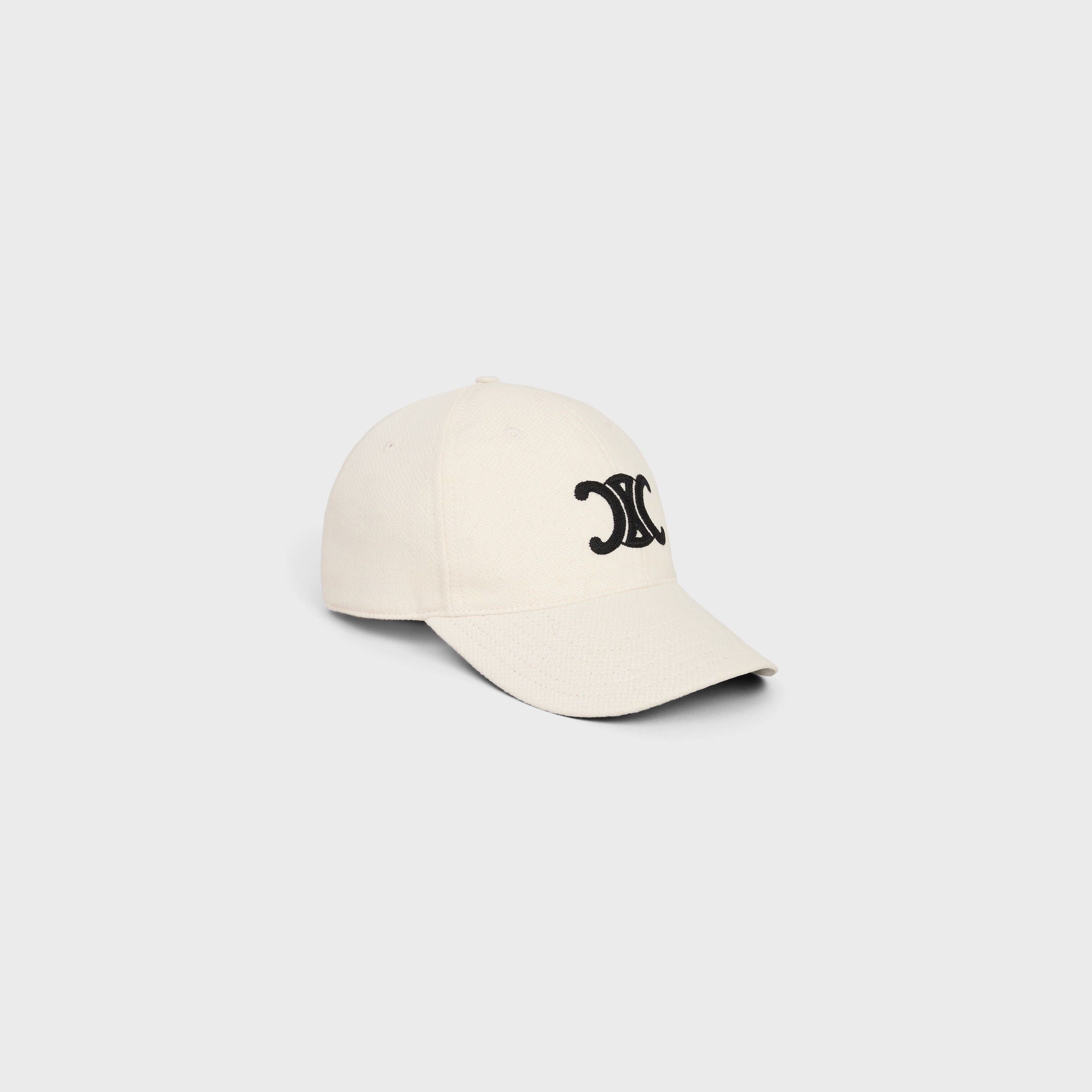 CELINE｜ (TRIOMPHE BASEBALL CAP IN WOOL (AA049350Q 01OW) TRIOMPHE BASEBALL CAP IN WOOL - | CELINE