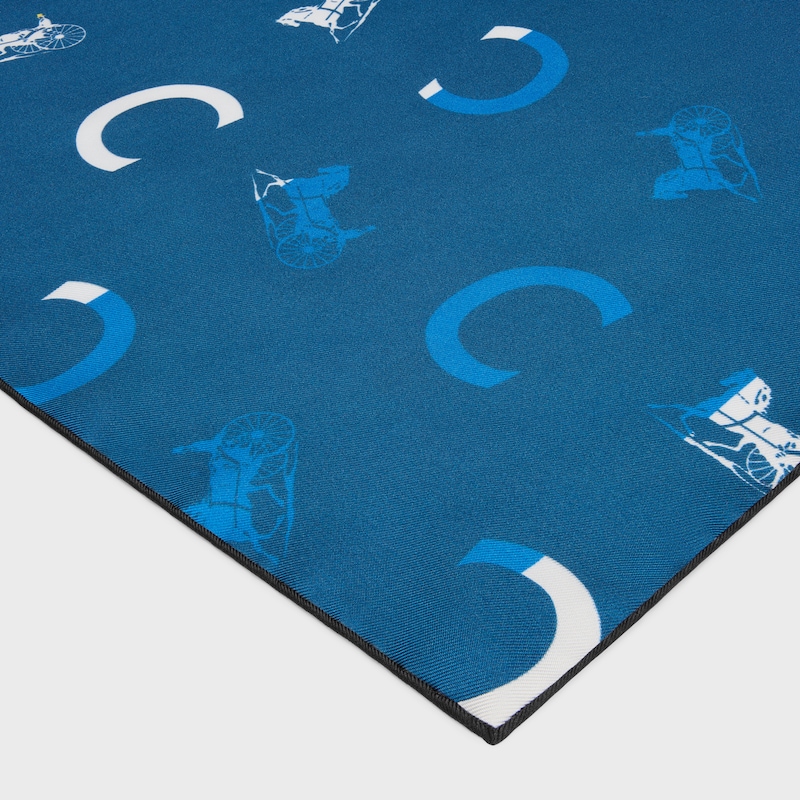 bandana IN silk twill - NAVY/YELLOW/BLUE -  - 1 | CELINE