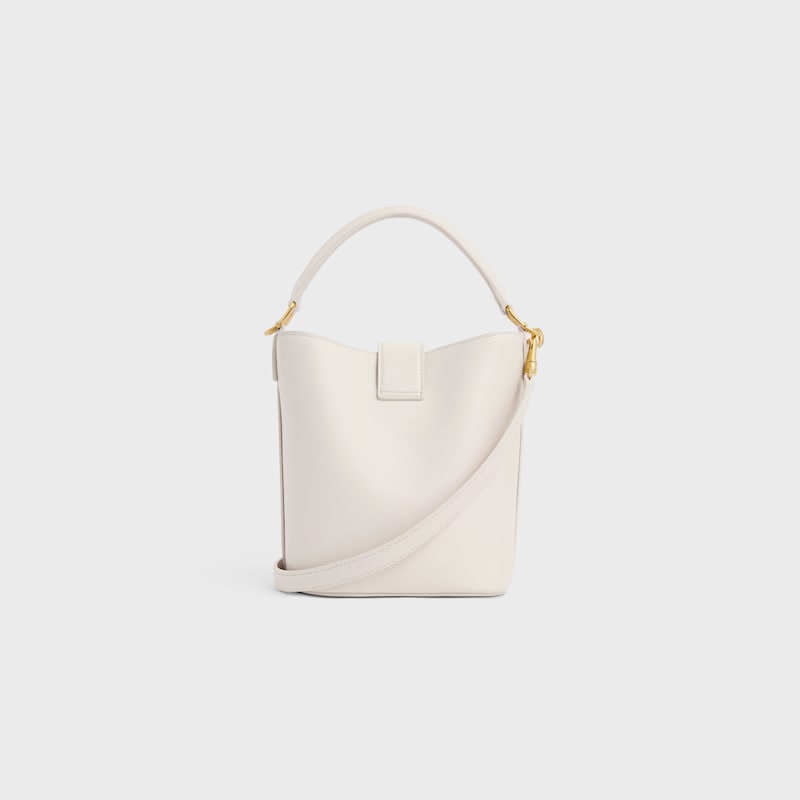 SMALL BUCKET LOUISE IN SMOOTH CALFSKIN - RICE - MORE LINES - 1 | CELINE