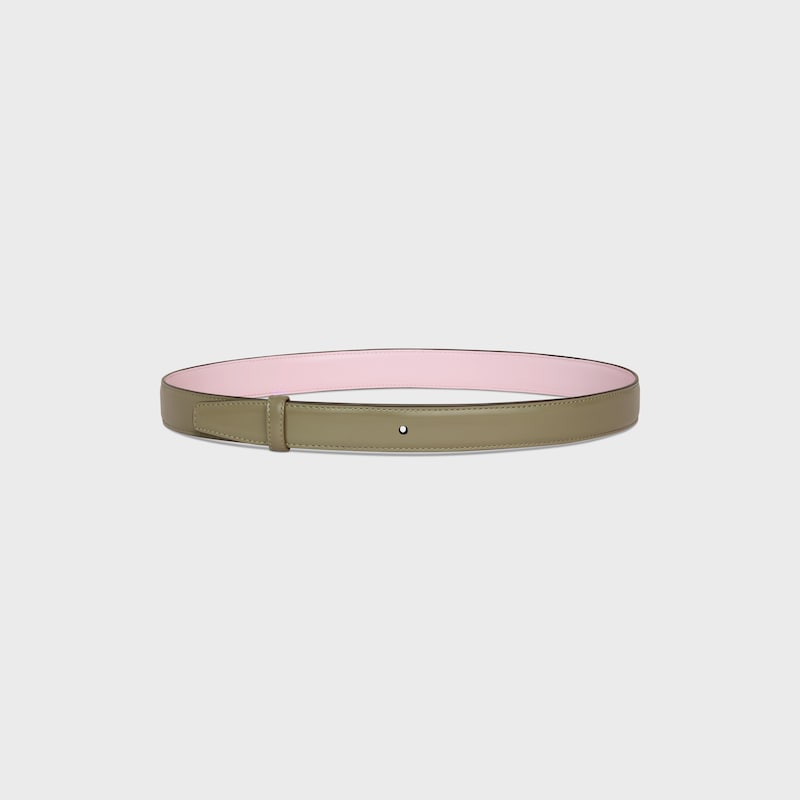 Reversible Strap 25MM IN TAURILLON - LIGHT KHAKI / DIRTY PINK -  - 1 | CELINE