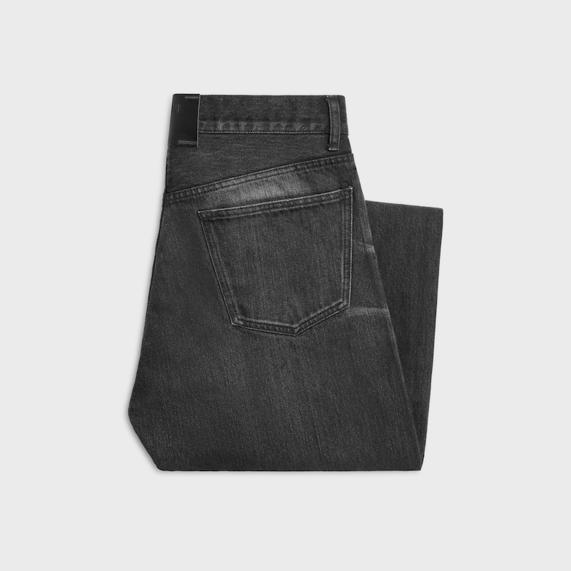 boyfriend jeans 001 in cotton denim - MAX BLACK WASH -  - 1 | CELINE