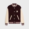 関税込 CELINE loose teddy jacket in triomphe corduroy Celine Loose Teddy Jacket Triomphe Corduroy Burgundy/Ecru