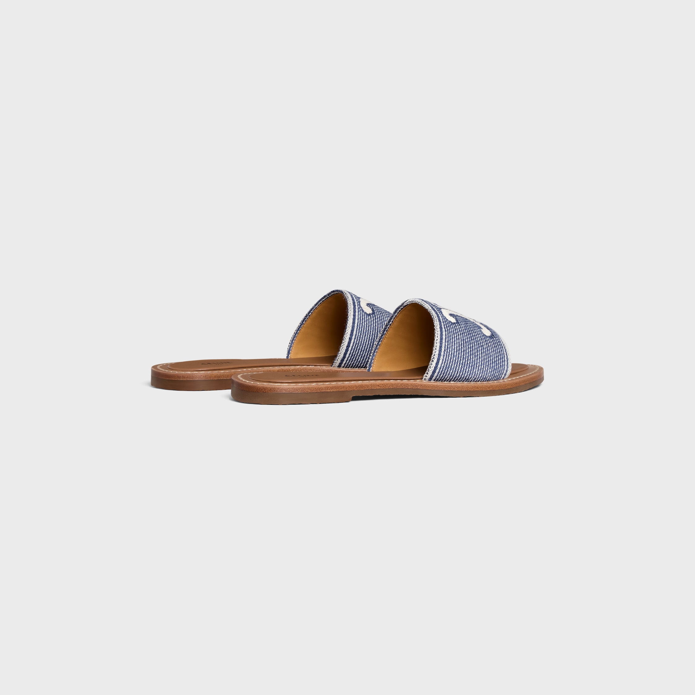 サンダル・ミュール CELINE TRIOMPHE 40 MULE CELINE TRIOMPHE MULE IN CALFSKIN - TAN | CELINE
