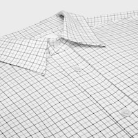 CAMISA RELAJADA DE SARGA DE ALGOD&Oacute;N A CUADROS - MARFIL/GRIS/NEGRO -  - 2 | CELINE