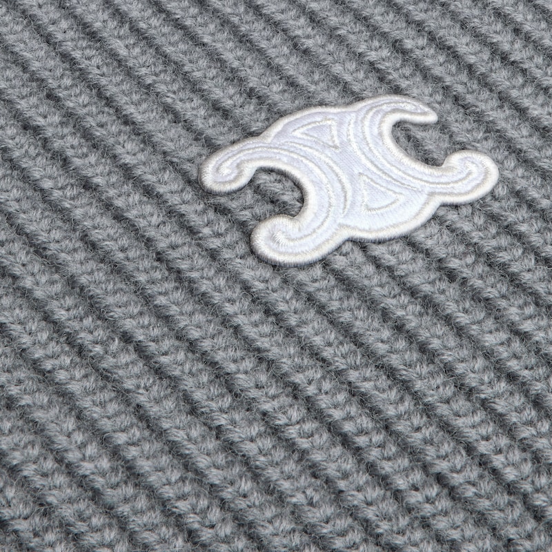 hooded cardigan IN WOOL - MEDIUM GREY -  - 1 | CELINE