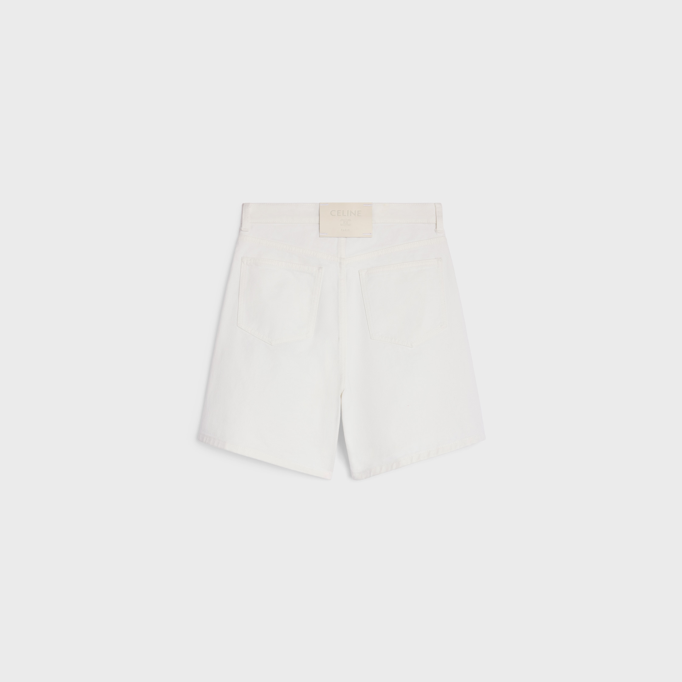 shorts 001 IN cotton denim - WHITE HEAVY STONE WASH | CELINE shorts 001 IN cotton denim - WHITE HEAVY STONE WASH | CELINE