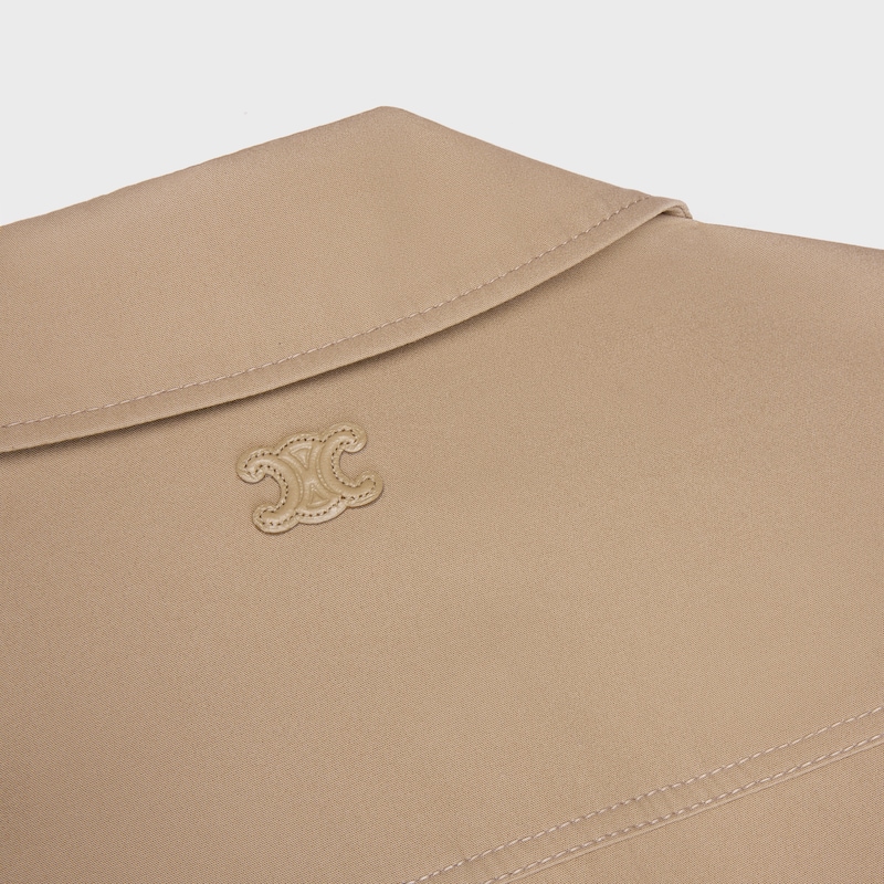jacket IN COTTON CLOTH - ASH BEIGE -  - 1 | CELINE