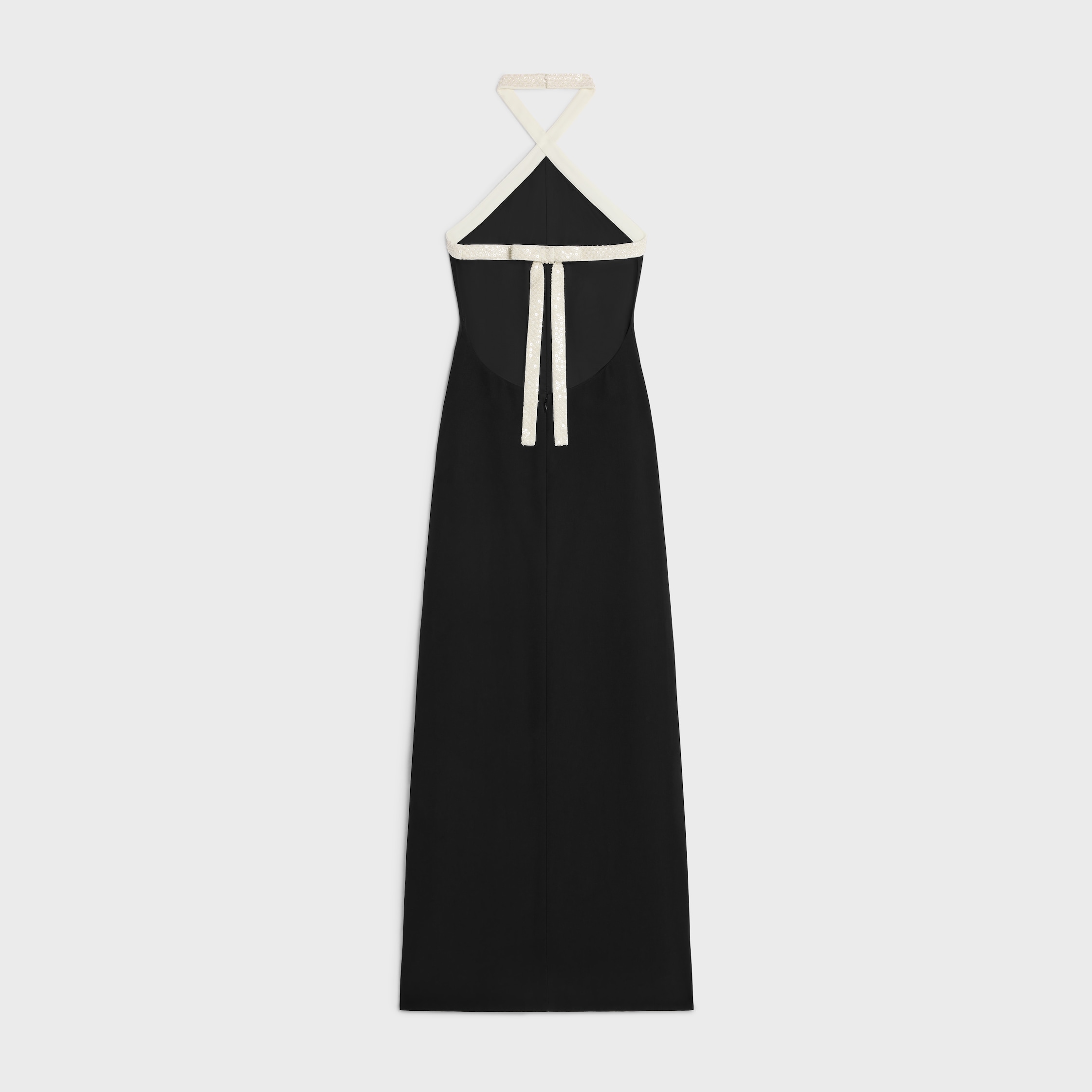 ワンピース CELINE | ASYMMETRIC LINGERIE DRESS IN SATIN CREPE Women's Lingerie dress in satin-lined crepe with rhinestones