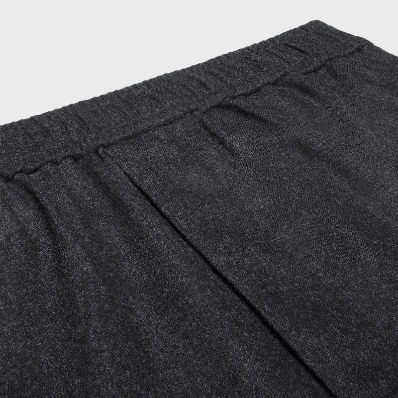 羊絨法蘭絨長褲 - 碳灰色 -  - 1 | CELINE