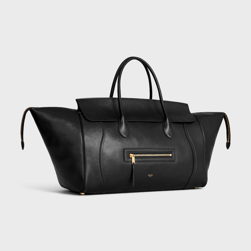 BIG LUGGAGE IN SUPPLE SHINY LAMBSKIN - BLACK - SHOULDER BAGS - 1 | CELINE