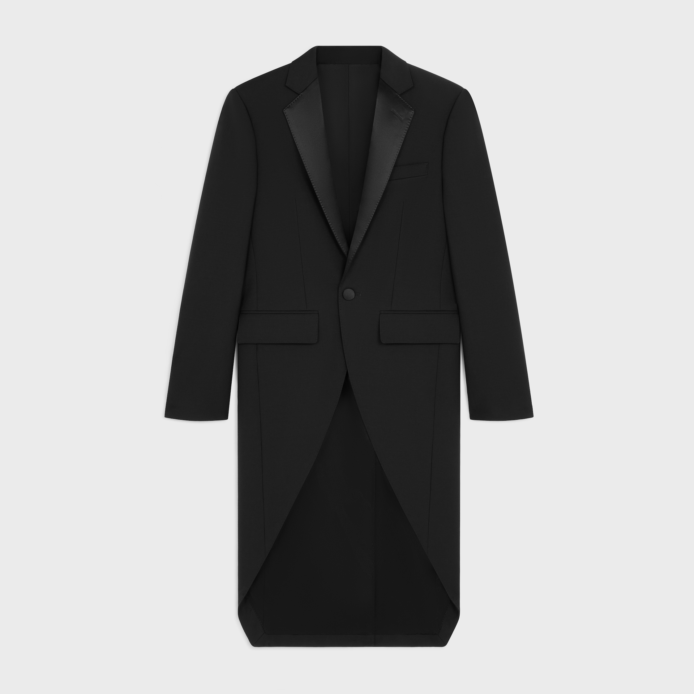 関税送料込 CELINE モヘア シルク タキシード ジャケット クラシック タックスジャケット / モヘア＆シルク レディース