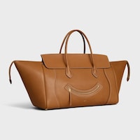 BIG SMILE LUGGAGE IN Natural Supple Calfskin - GOLDEN TAN - SHOULDER BAGS - 2 | CELINE